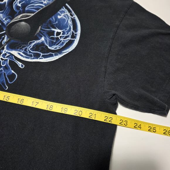 Liquid Blue Electric Skeleton Headphone T-Shirt Streetwear Y2k Grunge Men's XL - Picture 5 of 6